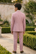 Charger l'image dans la visionneuse de la galerie, Pink Cotton Linen Single-Breasted 2-Piece Suit