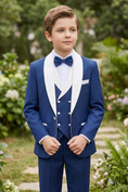 Load image into Gallery viewer, Blue Double-Breasted 3-Piece Suit