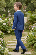 Load image into Gallery viewer, Blue Double-Breasted 3-Piece Suit