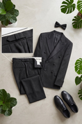 Bild in Galerie-Betrachter laden, Black Double-Breasted 2-Piece Suit