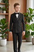 Bild in Galerie-Betrachter laden, Black Double-Breasted 2-Piece Suit