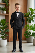 Bild in Galerie-Betrachter laden, Black Double-Breasted 2-Piece Suit