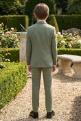 Bild in Galerie-Betrachter laden, Boys Sage Green 3-Piece Suit with Corsage for Garden Weddings