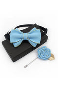 Bild in Galerie-Betrachter laden, Boys Bow Tie & Lapel Pin Set for Weddings & Formal Events