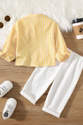 Cargar la imagen en la vista de la galería, White Cotton-Linen Straight-Leg Suit Trousers