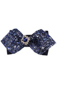 Load image into Gallery viewer, Boys Navy Blue Double-Layer Sequin Formal Bow Tie