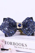 Load image into Gallery viewer, Boys Navy Blue Double-Layer Sequin Formal Bow Tie