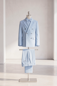Load image into Gallery viewer, Sky Blue Double-Breasted 2-Piece Suit