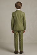 Load image into Gallery viewer, Olive Green Single-Breasted 3-Piece Suit