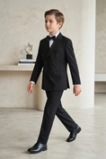 Load image into Gallery viewer, Black Serge Double-Breasted 2-Piece Suit