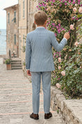 Charger l'image dans la visionneuse de la galerie, Boys Light Blue Pinstripe Single-Breasted 2-Piece Suit for Weddings