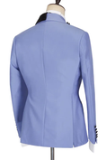 Load image into Gallery viewer, Blue And Black Color-Blocked 2-Piece Suit