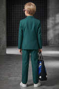 Bild in Galerie-Betrachter laden, Dark Green Serge Double-Breasted 2-Piece Suit