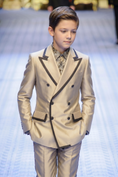 Bild in Galerie-Betrachter laden, Champagne-Colored Black Trim Satin Double-Breasted 2-Piece Suit