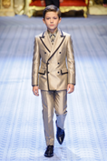 Bild in Galerie-Betrachter laden, Champagne-Colored Black Trim Satin Double-Breasted 2-Piece Suit