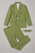 Bild in Galerie-Betrachter laden, Boys Green Pinstripe Double-Breasted 2-Piece Suit 2-Piece Suit for Weddings
