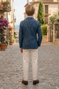 Bild in Galerie-Betrachter laden, Boys Navy Double-Breasted Blazer with Beige Trousers 2-Piece Suit for Weddings