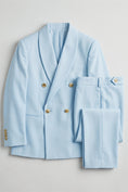 Bild in Galerie-Betrachter laden, Boys Light Blue Double-Breasted 2-Piece Suit