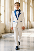 Bild in Galerie-Betrachter laden, White And Blue Single-Breasted 2-Piece Suit