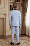 Bild in Galerie-Betrachter laden, Light Blue And Dark Blue Color-Blocked 3-Piece Suit
