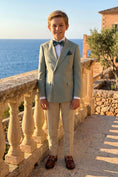 Load image into Gallery viewer, Boys Sage Green Double-Breasted 2-Piece Suit for Weddings & Formal Events