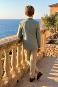 Load image into Gallery viewer, Boys Sage Green Double-Breasted 2-Piece Suit for Weddings & Formal Events