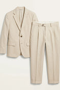 Bild in Galerie-Betrachter laden, Boys Beige Linen-Blend 2-Piece Suit for Weddings & Formal Events