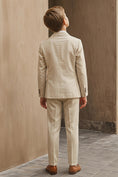Bild in Galerie-Betrachter laden, Boys Beige Linen-Blend 2-Piece Suit for Weddings & Formal Events