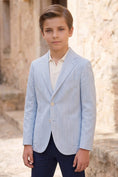 Bild in Galerie-Betrachter laden, Boys Light BlueBlazer with Navy Trousers 2-Piece Suit