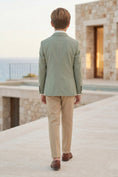 Bild in Galerie-Betrachter laden, Boys Sage Green Blazer with Khaki Trousers 2-Piece Suit
