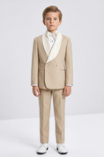 Cargar la imagen en la vista de la galería, Light Khaki and White Double-Breasted 2-Piece Suit