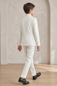 Bild in Galerie-Betrachter laden, Boys Ivory Mandarin Collar 2-Piece Suit for Weddings & Formal Events