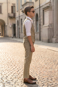 Bild in Galerie-Betrachter laden, Light Brown Houndstooth Double-Breasted Vest 2-Piece Set