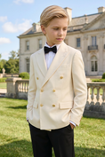 Bild in Galerie-Betrachter laden, Light Apricot Serge Double-Breasted 2‑Piece Suit