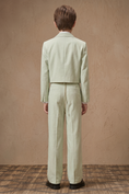 Charger l'image dans la visionneuse de la galerie, Light Green Cotton Linen Short 2-Piece Suit Set