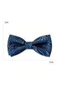 Load image into Gallery viewer, Dark Navy Paisley Jacquard Bow Tie