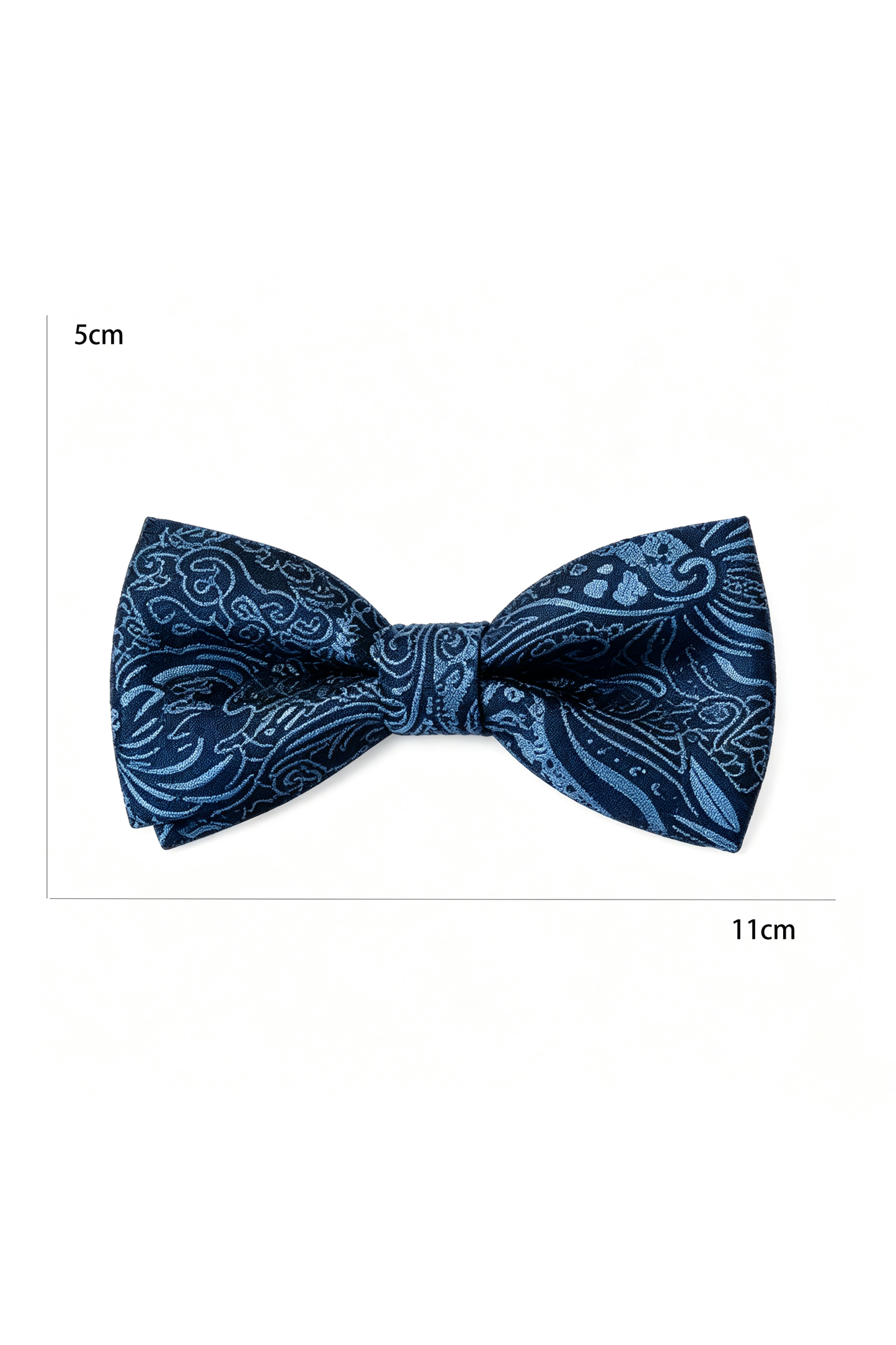Dark Navy Paisley Jacquard Bow Tie