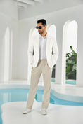Load image into Gallery viewer, Seersucker Striped Men's Summer Blazer