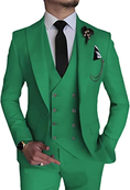 Load image into Gallery viewer, Stylish Peak Lapel Double Breasted One Button 3 Piece Men's Suit
