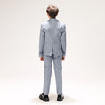 Cargar la imagen en la vista de la galería, Black-and-white Plaid Elegant 5 Piece Boys Suits