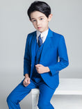 Load image into Gallery viewer, Royal Blue Formal Classic 5 Piece Kids Boys Suits