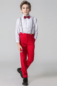 Load image into Gallery viewer, Red Kid Boys Formal Classic Suits Set 5 Piece Boys Suits