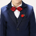 Charger l'image dans la visionneuse de la galerie, Navy Woolen Elegant 5 Piece Boys Suits