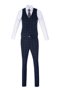 Load image into Gallery viewer, Plaid Men's 3 Piece Slim Fit Suits (MORE COLORS+)