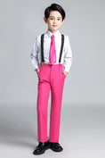 Load image into Gallery viewer, Pink Kid Boys Formal Classic Suits Set 5 Piece Boys Suits