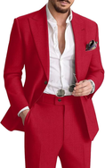 Load image into Gallery viewer, Men's Linen Suit Two-Piece Casual Suit Beach Wedding Party Blazer Pants Set