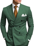 Charger l'image dans la visionneuse de la galerie, Double Breasted Peak Lapel 2 Piece Mens Slim Fit Suit