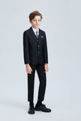 Load image into Gallery viewer, Black Formal Tuxedo 5 Piece Boys Suits