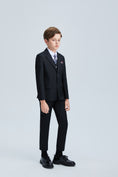 Load image into Gallery viewer, Black Formal Tuxedo 5 Piece Boys Suits