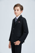 Load image into Gallery viewer, Black Formal Tuxedo 5 Piece Boys Suits